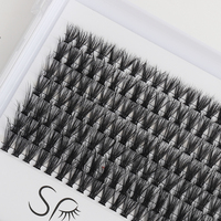 SP EYELASH Kit de Cils en Grappes DIY 3D Effet Vison Synthétique, Style Russe, 8-16mm, Courbure C D, Segments Pré-découpés, Extensions de Cils en Grappes Effilées