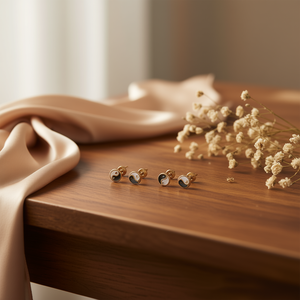 ต่างหูแองเจลิน่า บากัว สแตนเลสสตีลชุบทองเครื่องประดับแฟชั่นสำหรับทุกเพศ - Product Image 2