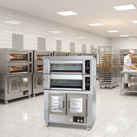 Nouveau Four Électrique Encastrable avec Boîte de Fermentation Intégrée pour Cuisson du Pain et des Pizzas, à 2 Niveaux, Grande Capacité