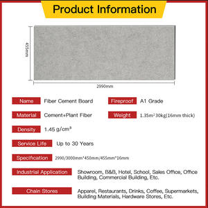 Panneau en fibrociment coloré sans <span class=keywords><strong>amiante</strong></span>, panneau préfabriqué en ciment, <span class=keywords><strong>plaque</strong></span> en fibrociment pour extérieur - Product Image 2