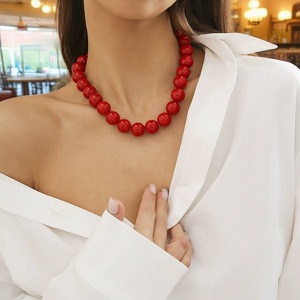 Colliers ronds <span class=keywords><strong>fantaisie</strong></span> de haute qualité, inspirés de la mode, avec perles d'imitation colorées, bijoux raffinés <span class=keywords><strong>pour</strong></span> femmes - Product Image 2