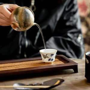 Chongzhu Bamboo Dry <b>Tea</b> Tray Square Handmade <b>Tea</b> Ceremony Accessory For Kung Fu <b>Tea</b> <b>Set</b> - Product Image 4