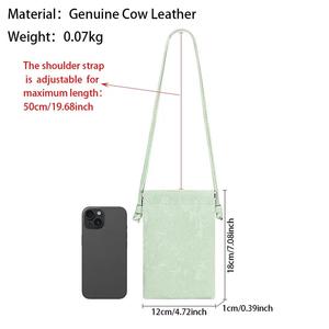 Sacs à bandoulière miniatures AndoBag, sac pour téléphone portable en cuir véritable, porte-monnaie de luxe à bandoulière 1717 - Product Image 5