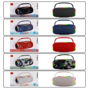 ลำโพงพกพา P PRO14 พลาสติก ไฟ RGB แสงไฟตามจังหวะเพลง AI กันน้ำ ชาร์จซ้ำได้ บูมบ็อกซ์ ลายพราง ตาข่าย สเตอริโอ - Product Image 6