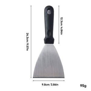 Espátula de Acero Inoxidable para Plancha con Mango Reforzado con Remaches, Espátula Comercial para Teppanyaki y Carne, 2 Tamaños para Restaurante y Barbacoa - Product Image 6