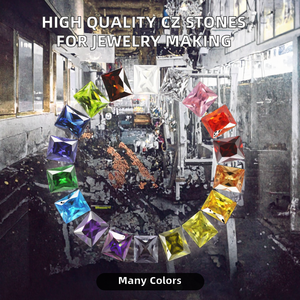 Piedras de Circonia Cúbica Sintética 5A de Alta Calidad, Forma de Circonia Cúbica, 3-10 mm, Tratadas con Calor, con Efecto de Color y Fuego, para Joyería, Venta al Por Mayor - Product Image 2