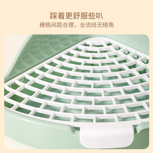 Petite litière triangulaire pour lapins, en matériau PP, anti-éclaboussures, pour lapins nains et chinchillas - Product Image 5