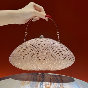 Pochette de soirée de luxe en strass et cristal, sac à main carré, sac à main scintillant en diamant pour femme, pour les fêtes et les mariages - Product Image 2