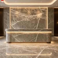 Marbre Emperador imperméable et léger, épaisseur 18 mm, moderne, pour villa, hôtel, salle à manger, intérieur, mur, sol, escalier, cuisine, salle de bain, salon