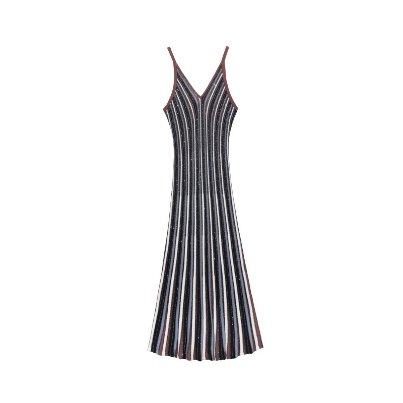 Elegant Dresses Vertical Stripes - High-End Fashion