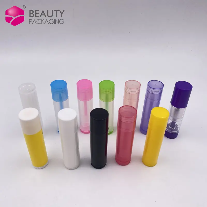 Groothandel 5Ml 5G Wit Zwart Transparante Kleur Lege Chapstick Lippenstift Container Lippenbalsem Buizen