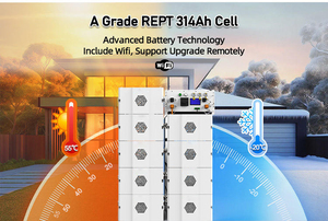 แบตเตอรี่ลิเธียมไอออน 50KWH 100KWH 200KWH สถานีพลังงานแสงอาทิตย์ 314AH แบตเตอรี่แบบเรียงซ้อนแรงดันสูง ความจุสูง 314Ah แบบเรียงซ้อน - Product Image 5