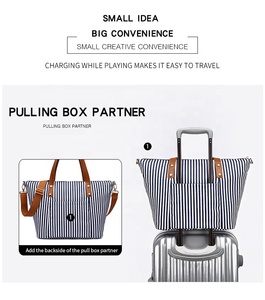 Zuolunduo กระเป๋าถือดีไซน์หรูหราสำหรับผู้หญิงลายทางโลโก้ขนาดใหญ่แบรนด์ดังสำหรับสุภาพสตรี - Product Image 5