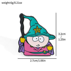 دبابيس Sming جنوب أنيمي المينا دبوس لعبة الحديقة ، محارب Mage دبابات بروش أزياء معدنية مخصصة - Product Image 6