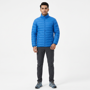 Men's Custom Waterproof Down Puffer Jacket Wholesale Casual Street Winter Crew Neck Stand Collar Breathable Pattern Decoration - Product Image 1