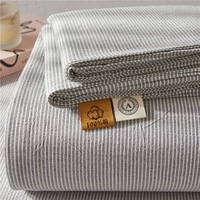 Drap-housse en coton lavé de qualité supérieure à haute élasticité - Motif à carreaux géométriques pour la décoration de chambre - Disponible en SB, QB, KB, SKB