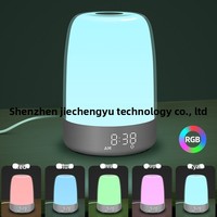 Nouvelle lampe de chevet en forme de lanterne alimentée par USB, simule le lever du soleil naturel ; Veilleuse de chevet à commande tactile ; Horloge