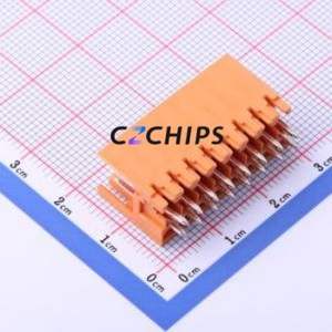 KF2EDGEV-3.5-2*8P Plug-in Terminal Block Through hole,P=3.5mm Connector Board-to-Board / Socket - Open 2x8P 3.5mm Orange - Product Image 2