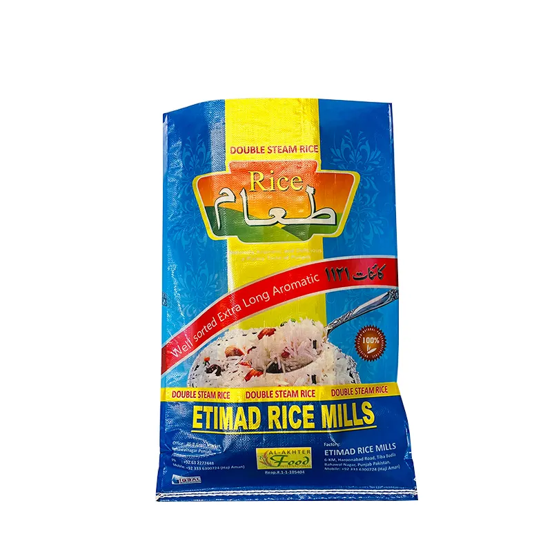 Bopp फाड़ना चावल बैग 25kg 50lb100kg चावल पीपी बुना बैग के लिए