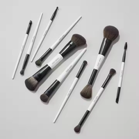 Nouvel ensemble de pinceaux de maquillage double embout tendance, professionnels, synthétiques, pour poudre et fard à paupières, kits de pinceaux cosmétiques pour estomper les couleurs