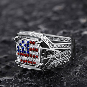 Geometric Square <b>Ring</b> Gold Two-tone Micro Pave Zircon Unisex Jewelry Everyday Wear - Product Image 2