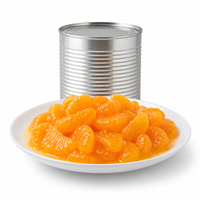 Jeruk Mandarin Kaleng Label Kustom 850g dalam Sirup Ringan Segmen Utuh untuk Ritel Pemasok Label Pribadi Ukuran Kustom