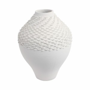 Vaso in Ceramica Ovale Texturizzato, Vaso Moderno per Fiori, Decorazione per Soggiorno, Camera da Letto, Ufficio e Tavolo - Product Image 3