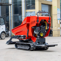 Mini-dumper sur chenilles de 0,5 tonne avec moteur essence EPA Euro 5 et benne basculante hydraulique
