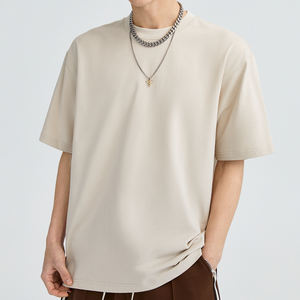 <span class=keywords><strong>T</strong></span>-shirt da uomo pesante 2026 a manica corta, tinta unita, vestibilità ampia, in tessuto pettinato di alta qualità - Product Image 5