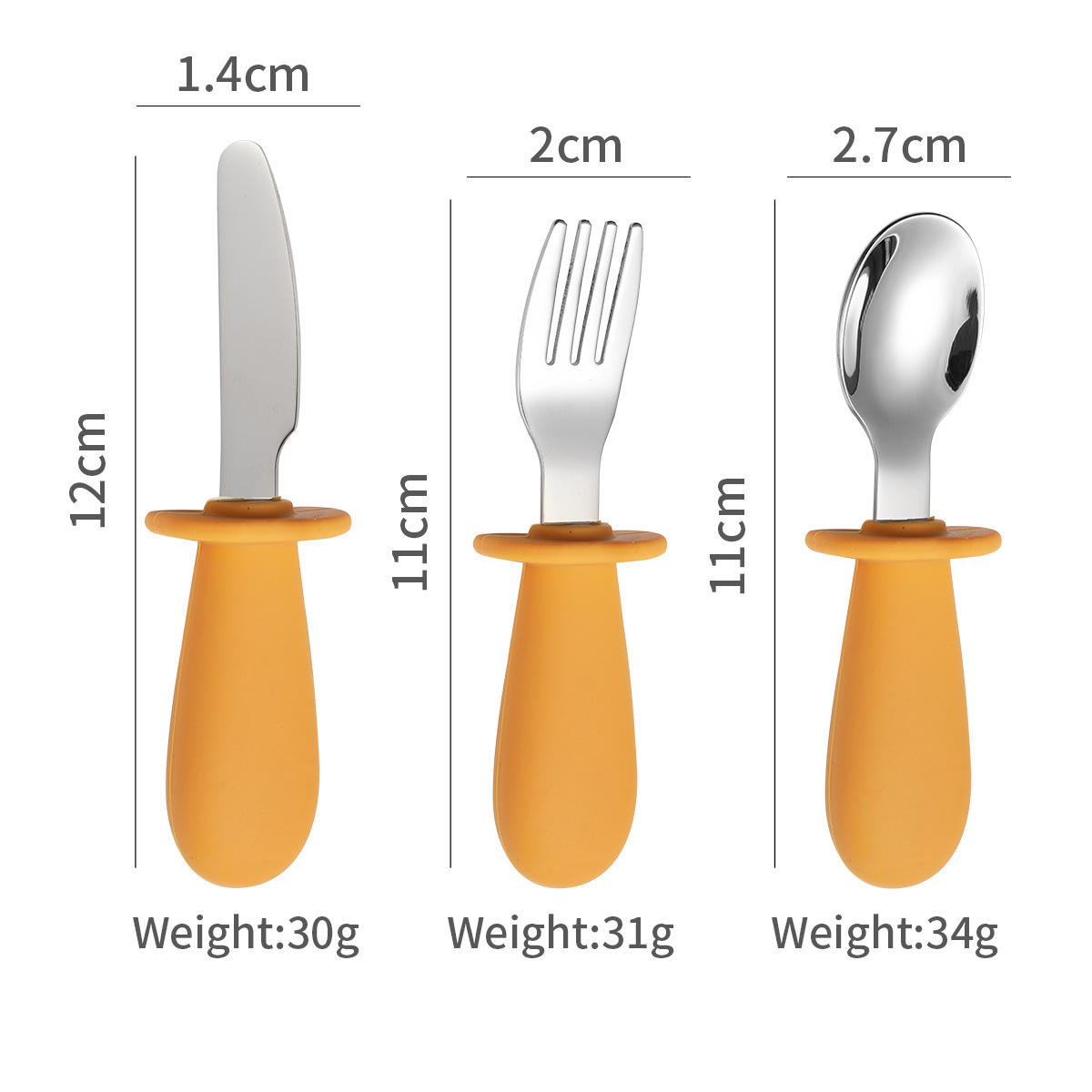 3Pcs Feeding Set-Yellow