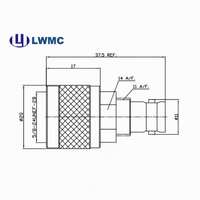 Adaptateur LWMC N mâle vers BNC femelle 1.2 MAX VSWR plaqué or DC vers RF 3 GHz