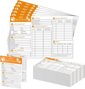 บัตร<span class=keywords><strong>บันทึก</strong></span><span class=keywords><strong>การ</strong></span>ฉีดวัคซีนสำหรับลูกสุนัขบันทึกขนาดใหญ่สมุดบันทึกสุขภาพสุนัขขนาด8.3x11นิ้ว - Product Image 1