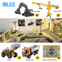 BLEE Kit de jeu populaire d'excavatrice-grue télécommandée pour enfants, jeu d'amusement pour centres commerciaux et cafés