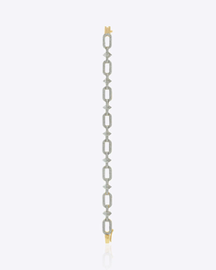 Pulsera de Oro Premium con Diamantes Eterna Link, Elegante y Lujosa Pulsera de Eslabones Entrelazados, Joyería de Diseño Inspirada en Diamantes Brillantes - Product Image 1