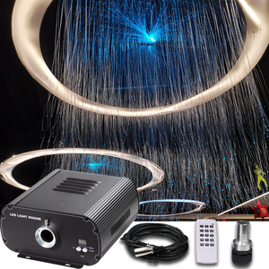 2700K 80W Source de lumière à fibre optique professionnelle DMX512 Moteur de lumière LED pour l'effet de lumières d'étoiles synchrones sur les plafonds et les piscines - Product Image 1