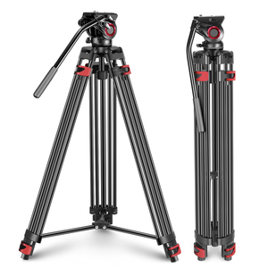 <span class=keywords><strong>Trépied</strong></span> vidéo professionnel robuste <span class=keywords><strong>NEEWER</strong></span> 77 pouces en alliage d'aluminium + tête fluide à 360 degrés, plaque à griffe rapide/niveau à bulle - Product Image 1