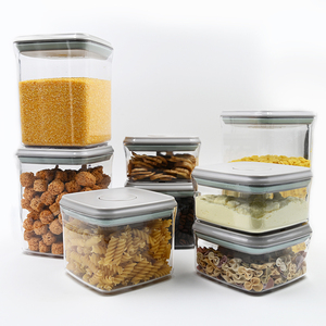 Factory direct supply Transparent pantry organization stackable storage bins kitchen storage container cereal dispenser
