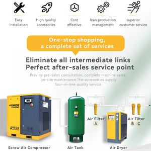 Бесшнековый воздушный компрессор 4 кВт 5.5hp воздушный компрессор с ременным приводом 7,5 кВт 10 л.с. винтовой воздушный компрессор машина - Product Image 3