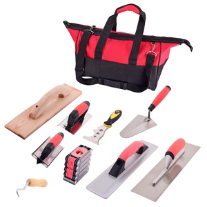 Kit d'outils de maçonnerie DIY avec sac rouge, truelle pointue en acier inoxydable, <span class=keywords><strong>couteau</strong></span> de plâtrier, outils pour cloisons sèches, manche en plastique - Product Image 4