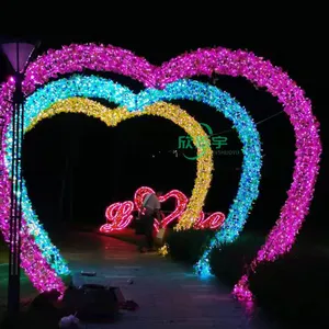 Customized 3D Theme Tunnel Light Christmas Decoration Led Lighting Arch Outdoor Decoration Motif Light