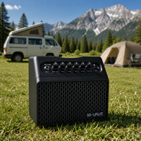 M-VAVE SP100 Amplifier Gitar/Bass Portabel dengan 9 Suara, 16 Efek, Baterai Isi Ulang, Perekaman OTG, Speaker BT Nirkabel