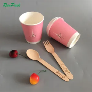 뜨거운 음료를위한 일회용 생분해 성 맞춤형 로고 디자인 커피 컵 이중 벽 종이 컵
