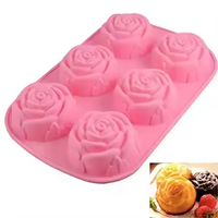 Moules à gâteau en silicone en forme de cœur de fleur à 15 cavités, jetables et compatibles lave-vaisselle, outils de glaçage faciles pour la pâtisserie