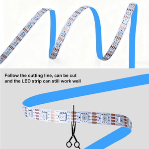 Dải đèn <span class=keywords><strong>LED</strong></span> kỹ thuật số WS2815 12V, điều khiển riêng từng điểm ảnh, tín hiệu kép, 30/60/<span class=keywords><strong>144</strong></span> điểm ảnh, màu trắng đen - Product Image 2