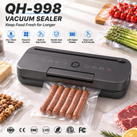 Mesin Vacuum Sealer Makanan Otomatis QH-998 Layar Sentuh Satu Sentuhan, Logo Kustom, Grosir Pabrik, Komersial, Daya Tahan Lama