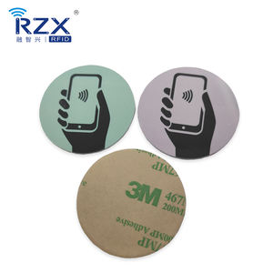 Etiqueta Adhesiva redonda de PVC para monedas, tarjeta de moneda NFC, <span class=keywords><strong>RFID</strong></span>, para pago, patrulla, pulsera de silicona, seguimiento de mascotas, en Stock - Product Image 5