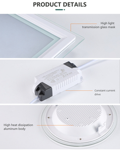 Chất Lượng Cao Siêu Mỏng Văn Phòng Trần Chiếu Sáng 6W 9W 12W 18W 24W Trong Nhà Lõm Gắn Kính Vuông LED Bảng Điều Chỉnh Ánh Sáng - Product Image 5