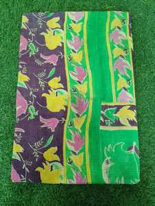 Handmade Eco-Friendly Reversible Washable Vintage Kantha <b>Quilt</b> Printed Cotton Traditional Indian All Season Home Use - Product Image 3