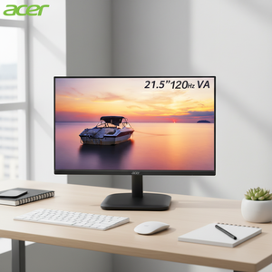 Monitor ACER 21.5 Inch 120Hz 250nits Kecerahan Tinggi, Perlindungan Mata dari Cahaya Biru Rendah, Monitor Komputer untuk Kantor - Product Image 2