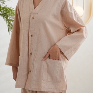 Khaki đồ ngủ Thái vài tắm 100% cotton mồ hôi hơi nước quần áo tắm hơi phụ nữ người đàn ông kích thước lớn sap tùy chỉnh cho bạn sự khéo léo - Product Image 4